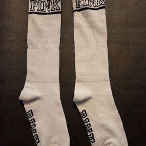 PINK Victoria's Secret White and Black  Socks